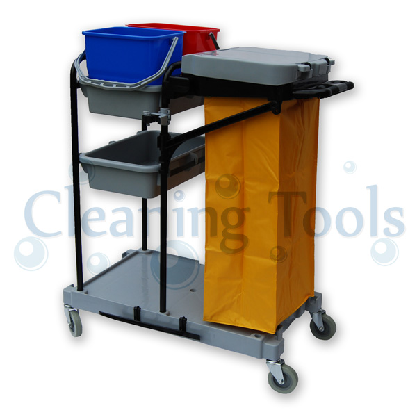 House Keeping Trolley Multi Purpose Janitorial Trolley Mopping System