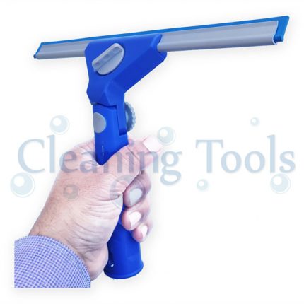 Complete 10" (25cm) Hi-Rise Swivel Window Cleaning Squeegee Wiper With Soft Rubber