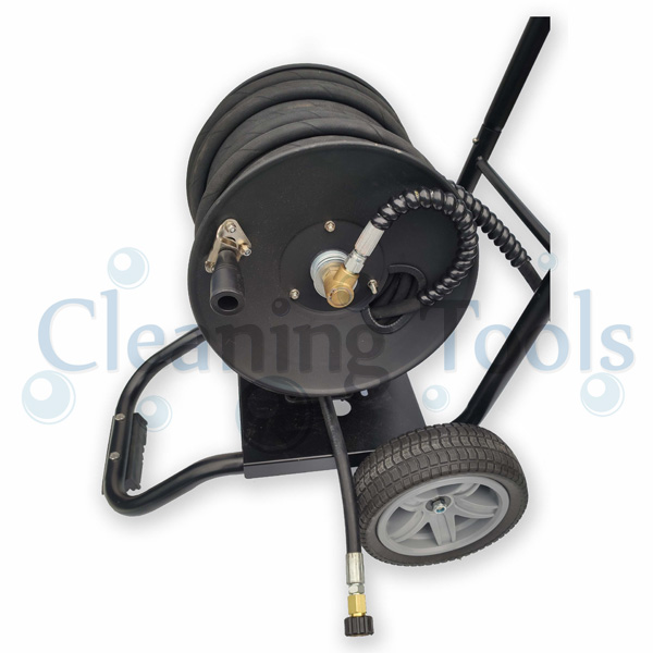 Complete Pressure Washer Hose Reel Trolley With 50 Meter 3/8" Single Wire Hose Complete Pressure Washer Hose Reel Trolley With 50 Meter 3/8" Single Wire Hose