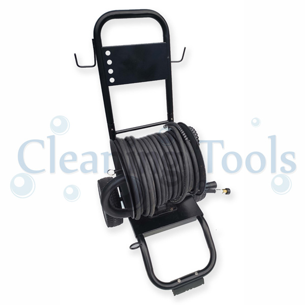Complete Pressure Washer Hose Reel Trolley With 50 Meter 3/8" Single Wire Hose Complete Pressure Washer Hose Reel Trolley With 50 Meter 3/8" Single Wire Hose