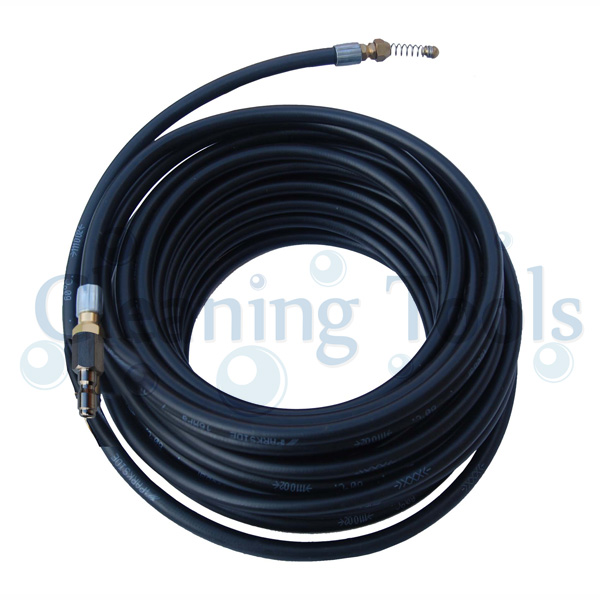 Drain Cleaner Quick Connector Pressure Washer Drain Cleaner Hose With Quick Release 11.6mm Nozzle, 4 Jets, 15M